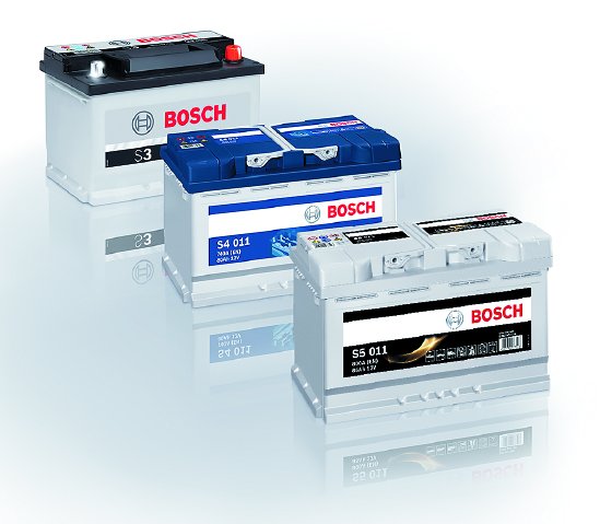 Auswahl an Autobatterien von Bosch